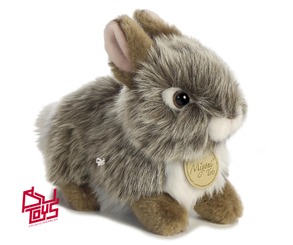 AU262577 Plush 17 cm BABY BUNNY - GREY - Imagen 2