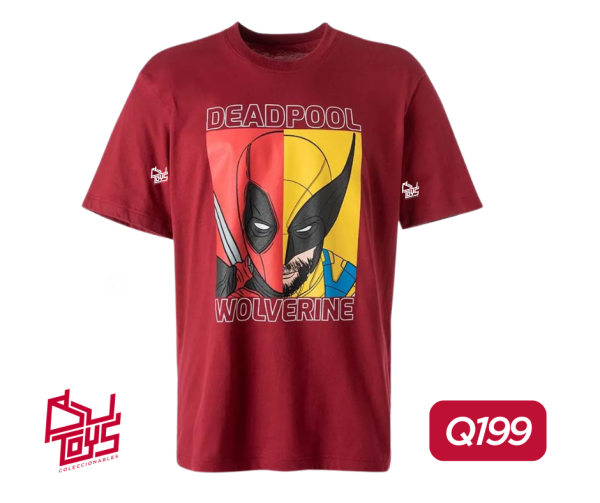 MOV237928 Playera Corinta Deadpool Wolverine