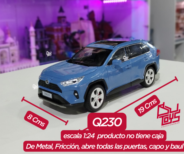 RavBlue MiJo Exc 1:24 Toyota Rav4 XLE Blue azul 1 carro por compra sin caja individual