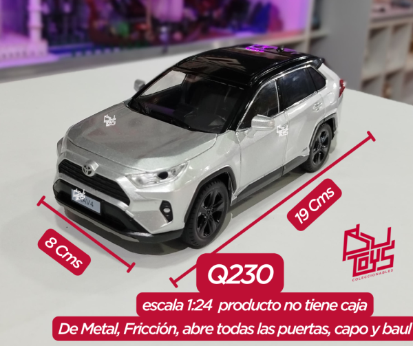 RavSilver 	MiJo Exc 1:24 Toyota Rav4 XLE Silver plateado 1 carro por compra sin caja individual