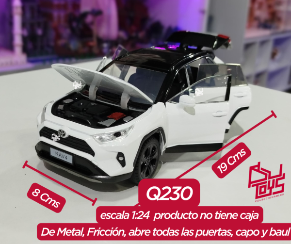 RavWhite MiJo Exc 1:24 Toyota Rav4 XLE White 1 por compra sin caja individual - Imagen 5