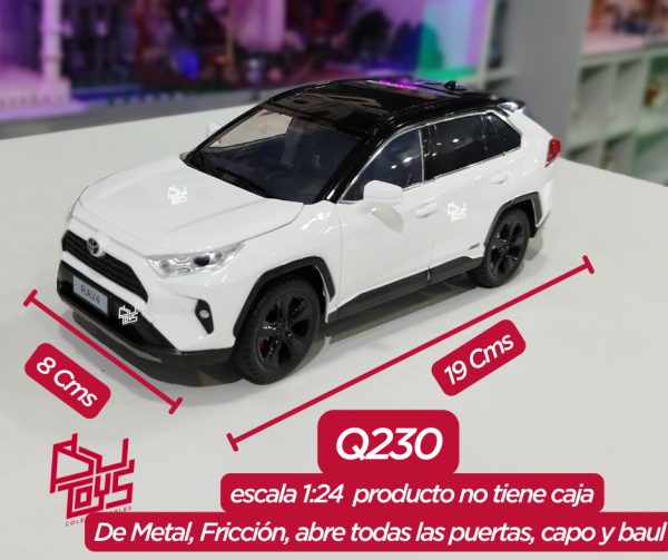 RavWhite MiJo Exc 1:24 Toyota Rav4 XLE White 1 por compra sin caja individual