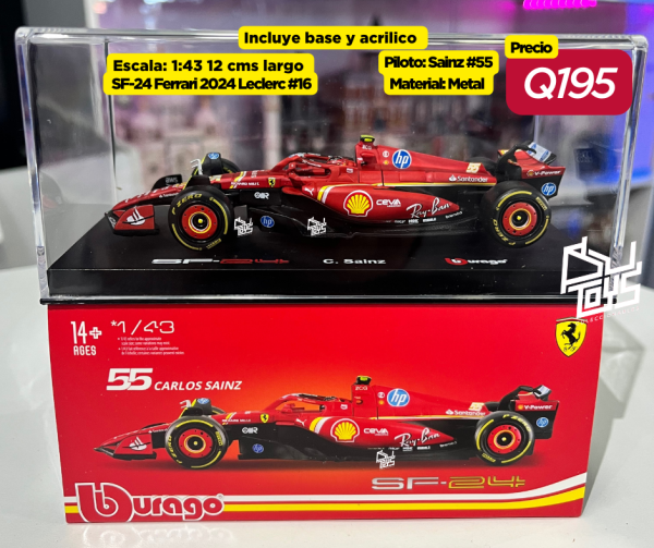 PREVENTA  1:43 SFR Formula Ferrari SF-24 2024 Sainz ETA: 25 marzo