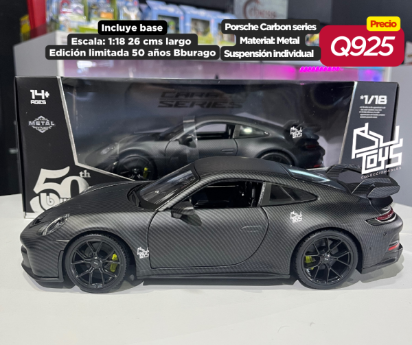 MAI111039	1 18 Bburago 50th Porsche 911 GT3 CARBON FBR