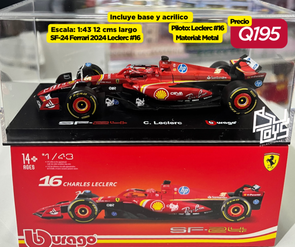 PREVENTA 1:43 SFR Formula Ferrari SF-24 2024 Leclerc EST 25 marzo