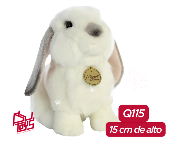 AU262980 Plush RABBIT WHITE GREY Conejo