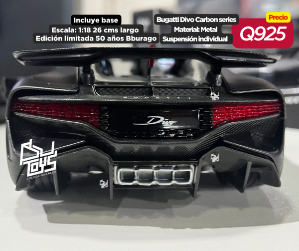 MAI111015	1:18 Bburago 50th Bugatti Divo CARBON FBR - Imagen 2