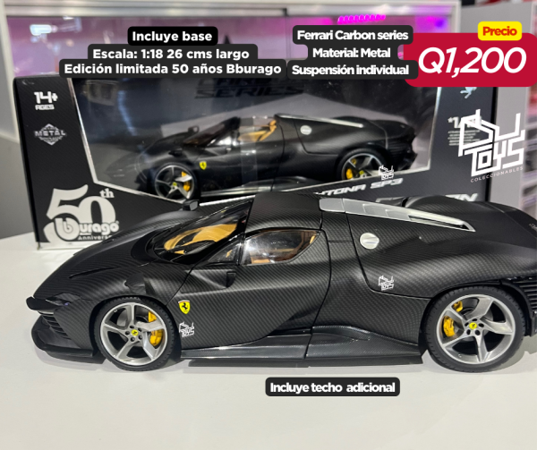 MAI169214	1:18 Bburago 50th Ferrari Daytona SP CARBON FBR - Imagen 4