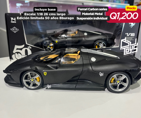 MAI169214	1:18 Bburago 50th Ferrari Daytona SP CARBON FBR