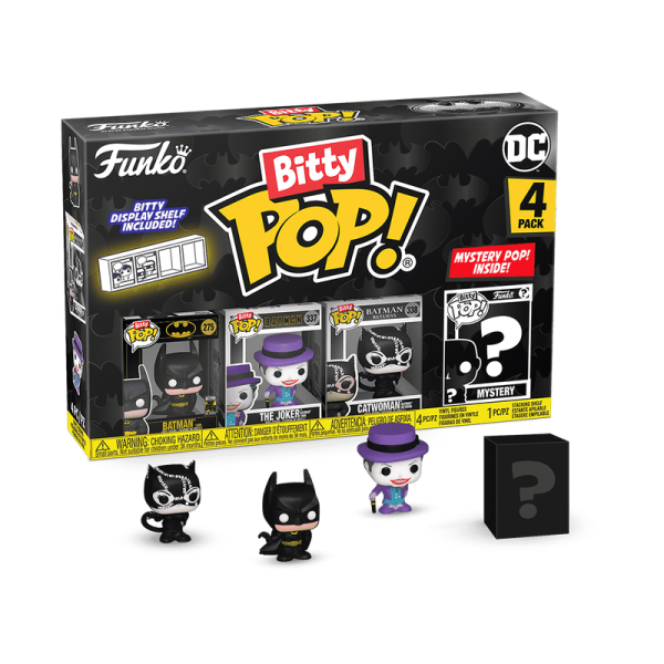 Fun811279	Batman 85th Anniversary Batman Funko Bitty Pop! Mini-Figure 4-Pack