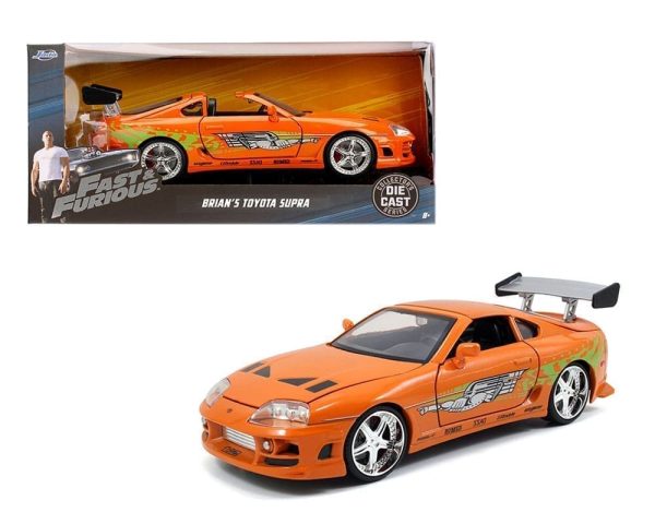 MJ097168 Jada 1:24 Brian's 1995 Toyota Supra (Orange) - Fast & Furious