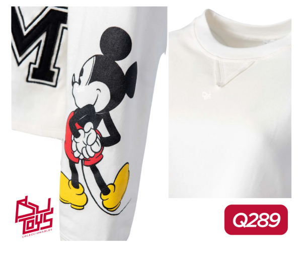 MOV226608 Sudadero Blanco Dama Mickey - Imagen 3