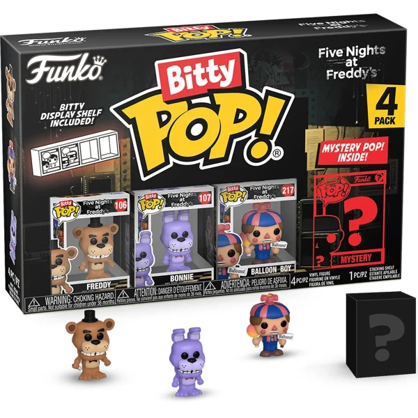 Fun730464	Five Nights at Freddy's Freddy Funko Bitty Pop! Mini-Figure 4-Pack