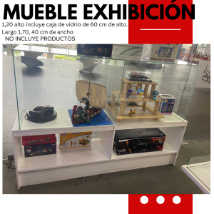 Mueble de exhibición con vidrio