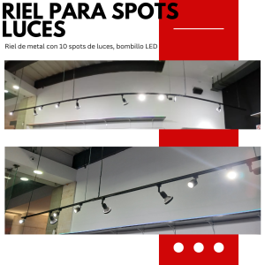 Riel con spots de luces