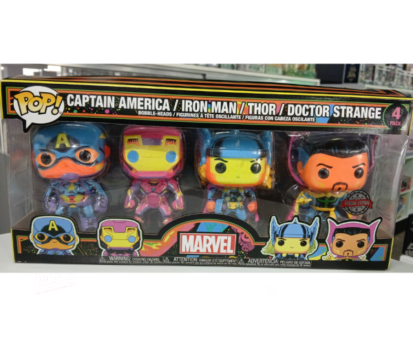fun588621 POP MARVEL: BLACKLIGHT 4 PACK