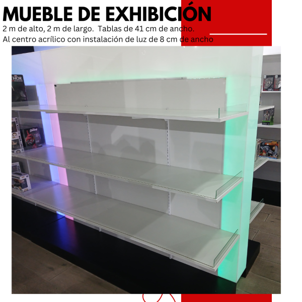 Mueble de Exhibición con luz 2m doble cara - Imagen 2