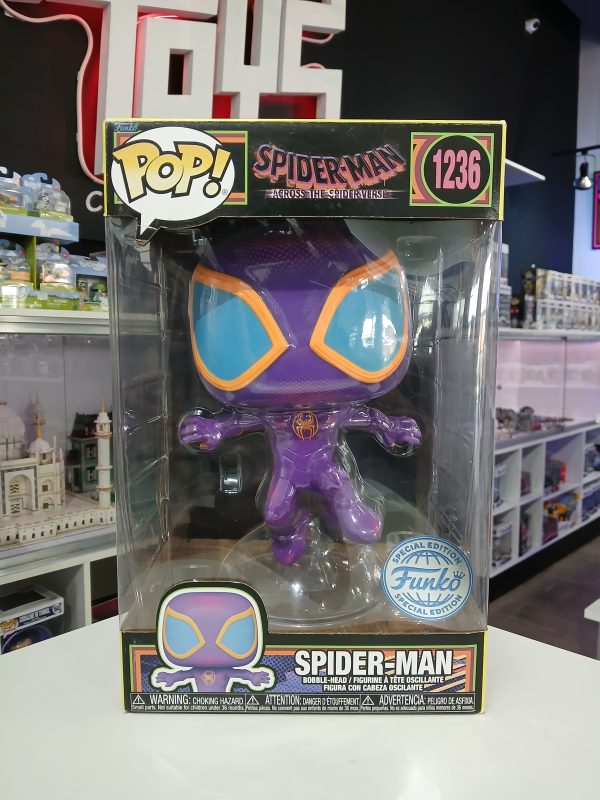 fun739351	Miles Morales black light 10 pulgadas spider man 25 centimetros