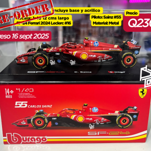 PRE ORDEN Bburago 1:43 Ferrari F1 Team SF-24 #55 Carlos Sainz – Formula Racing