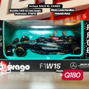 Bburago 1:43 AMG Petronas Formula 1 Team F1W15 #44 Lewis Hamilton 2024 – Race