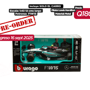PRE ORDEN Bburago 1:43 AMG Petronas Formula 1 Team F1W15 #44 Lewis Hamilton 2024 – Race