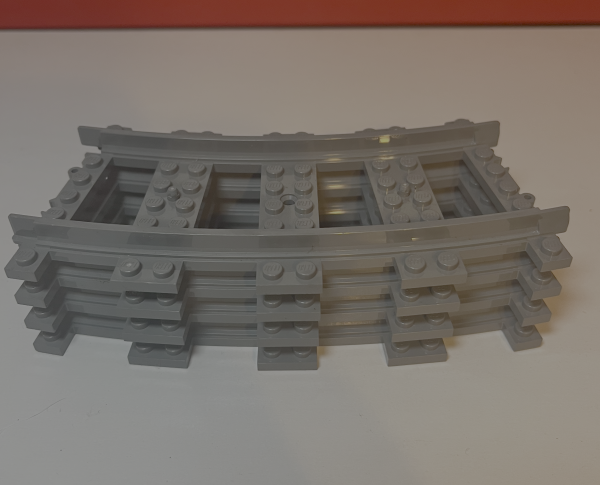4 pistas curva de tren LEGO