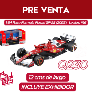 1:43 SFR Ferrari Season Car w/ helmet (2025)	PRE VENTA	Leclerc #16