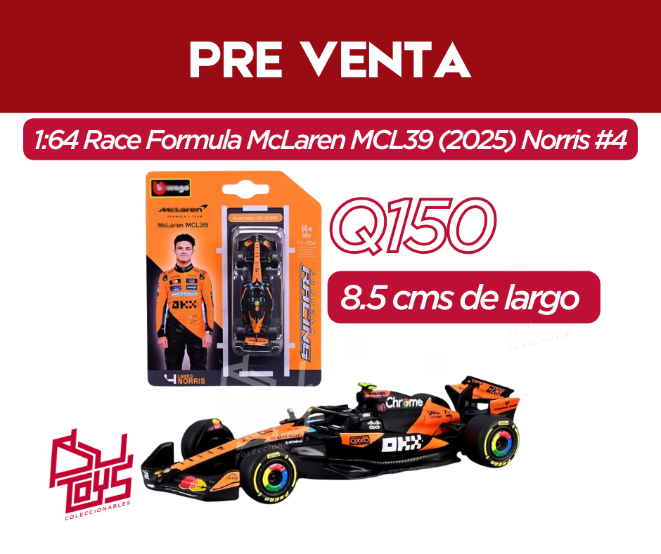 1:64 Race Formula McLaren MCL39 (2025) PRE VENTA Norris #4