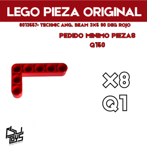 Lego 32526 6013557: TECHNIC ANG. BEAM 3X5 90 DEG rojo